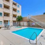 Pacific Village senior condos pool area
